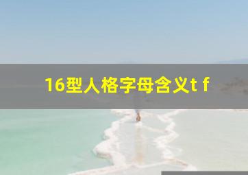 16型人格字母含义t f